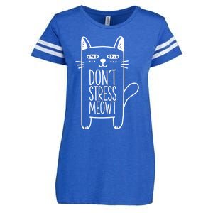 Dont Stress Meowt Gift For Cat Owners Cat Themed Funny Gift Enza Ladies Jersey Football T-Shirt