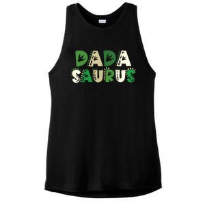 Dada Saurus Matching Family Birthday Dinosaur Ladies PosiCharge Tri-Blend Wicking Tank