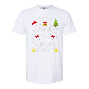 Dear Santa My Brother Did It Funny Christmas Pajamas Softstyle CVC T-Shirt