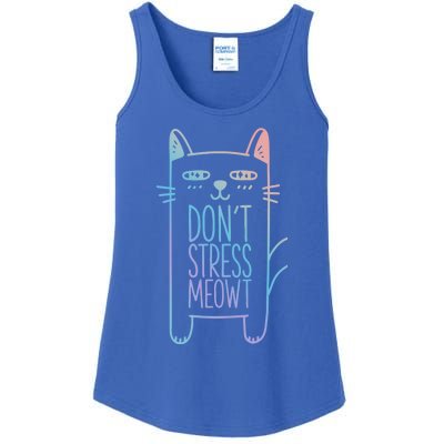 Dont Stress Meowt Gift For Cat Owners Cat Themed Gift Ladies Essential Tank