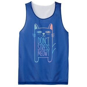 Dont Stress Meowt Gift For Cat Owners Cat Themed Gift Mesh Reversible Basketball Jersey Tank