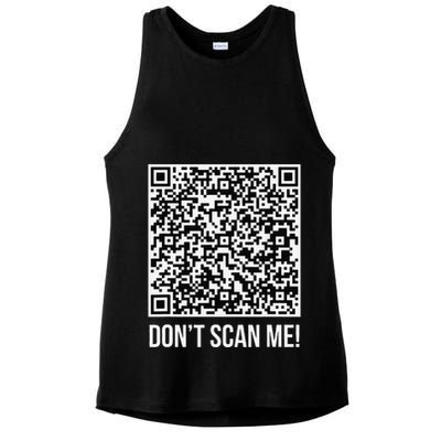 DonT Scan Me! Qr Scan Me Joke Funny Middle Finger Ladies PosiCharge Tri-Blend Wicking Tank
