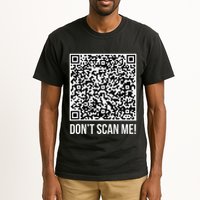DonT Scan Me! Qr Scan Me Joke Funny Middle Finger Tall T-Shirt