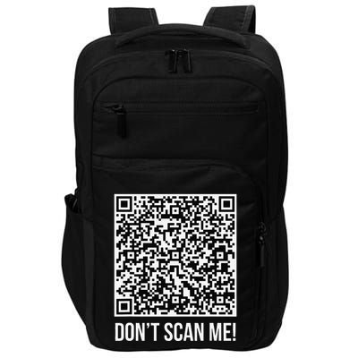 DonT Scan Me! Qr Scan Me Joke Funny Middle Finger Impact Tech Backpack