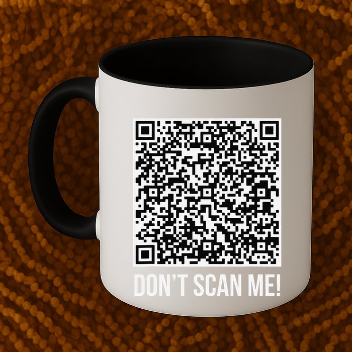DonT Scan Me! Qr Scan Me Joke Funny Middle Finger Mug