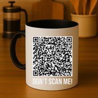 DonT Scan Me! Qr Scan Me Joke Funny Middle Finger Mug