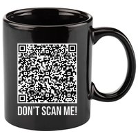DonT Scan Me! Qr Scan Me Joke Funny Middle Finger 11oz C Handle Ceramic Mug