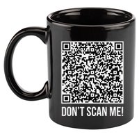 DonT Scan Me! Qr Scan Me Joke Funny Middle Finger 11oz C Handle Ceramic Mug