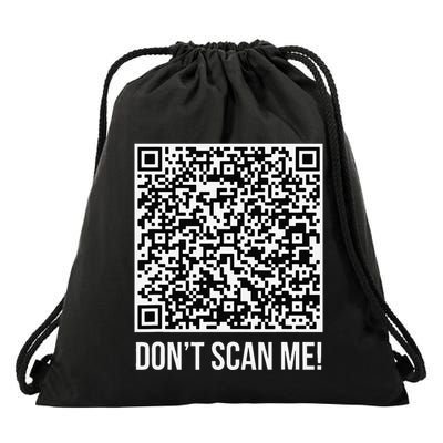 DonT Scan Me! Qr Scan Me Joke Funny Middle Finger Drawstring Bag