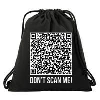 DonT Scan Me! Qr Scan Me Joke Funny Middle Finger Drawstring Bag