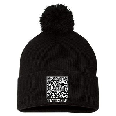 DonT Scan Me! Qr Scan Me Joke Funny Middle Finger Pom Pom 12in Knit Beanie