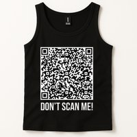 DonT Scan Me! Qr Scan Me Joke Funny Middle Finger Tank Top