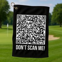DonT Scan Me! Qr Scan Me Joke Funny Middle Finger Golf Towel