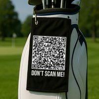 DonT Scan Me! Qr Scan Me Joke Funny Middle Finger Golf Towel