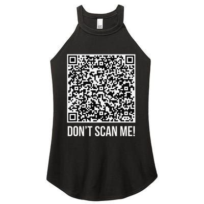 DonT Scan Me! Qr Scan Me Joke Funny Middle Finger Women's Perfect Tri Rocker Tank