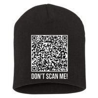 DonT Scan Me! Qr Scan Me Joke Funny Middle Finger Short Acrylic Beanie