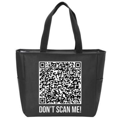 DonT Scan Me! Qr Scan Me Joke Funny Middle Finger Zip Tote Bag