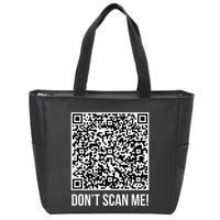 DonT Scan Me! Qr Scan Me Joke Funny Middle Finger Zip Tote Bag