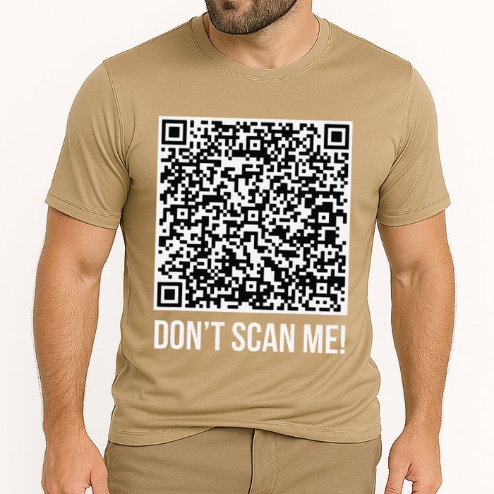 DonT Scan Me! Qr Scan Me Joke Funny Middle Finger Performance Shirt