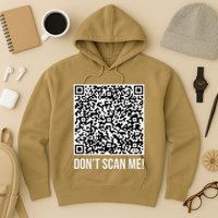 DonT Scan Me! Qr Scan Me Joke Funny Middle Finger Hoodie