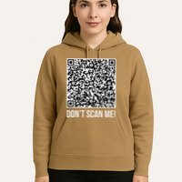 DonT Scan Me! Qr Scan Me Joke Funny Middle Finger Hoodie