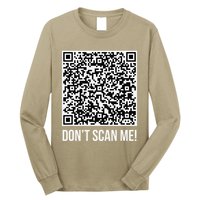 DonT Scan Me! Qr Scan Me Joke Funny Middle Finger Long Sleeve Shirt
