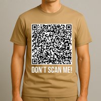 DonT Scan Me! Qr Scan Me Joke Funny Middle Finger T-Shirt