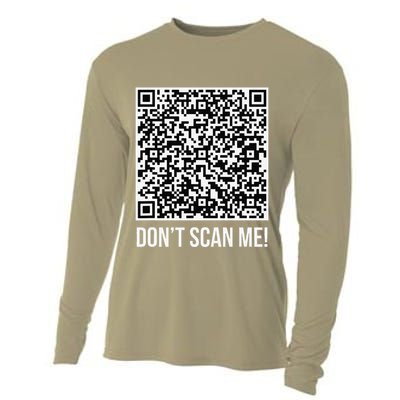 DonT Scan Me! Qr Scan Me Joke Funny Middle Finger Cooling Performance Long Sleeve Crew