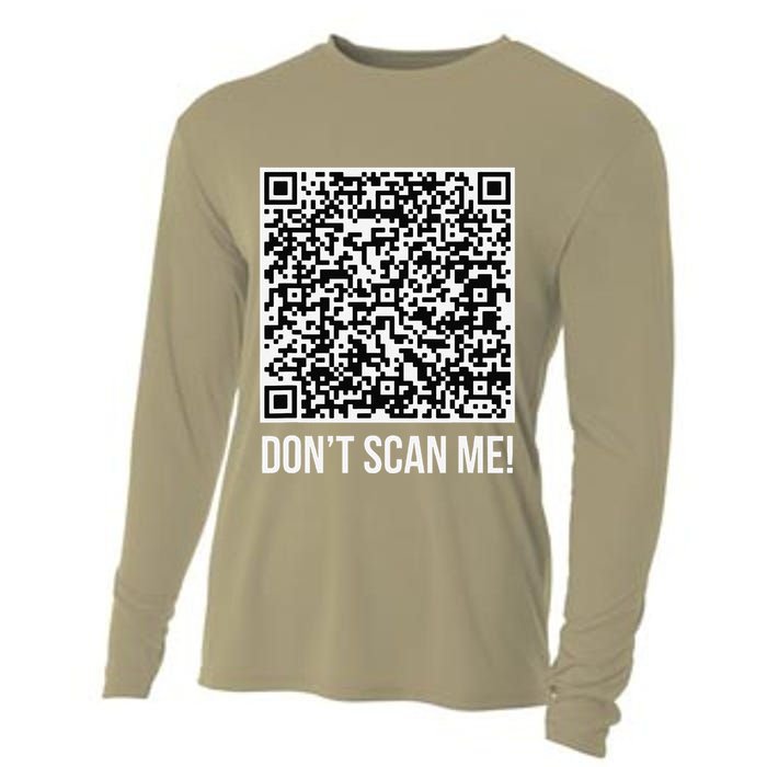 DonT Scan Me! Qr Scan Me Joke Funny Middle Finger Cooling Performance Long Sleeve Crew