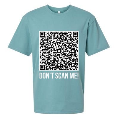 DonT Scan Me! Qr Scan Me Joke Funny Middle Finger Sueded Cloud Jersey T-Shirt
