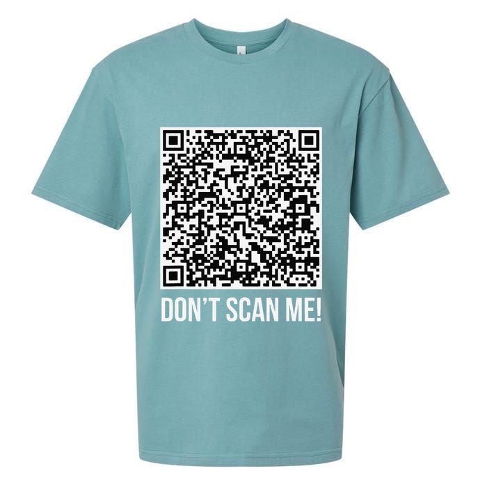 DonT Scan Me! Qr Scan Me Joke Funny Middle Finger Sueded Cloud Jersey T-Shirt
