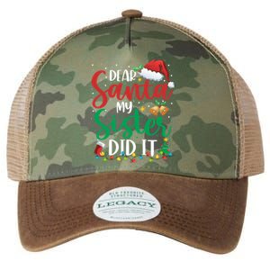 Dear Santa My Sister Did It Funny Christmas Xmas Gift Legacy Tie Dye Trucker Hat