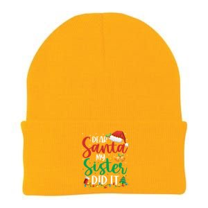 Dear Santa My Sister Did It Funny Christmas Xmas Gift Knit Cap Winter Beanie