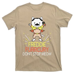 Dont Stop Meow Freddie Purrcury Funny Cat Music Pun Gift Gift T-Shirt