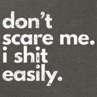 DonT Scare Me I Shit Easily Funny Sarcasm Quote Cotton Canvas Backpack
