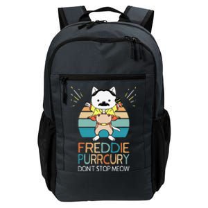 Dont Stop Meow Freddie Purrcury Funny Cat Music Pun Gift Daily Commute Backpack