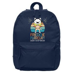 Dont Stop Meow Freddie Purrcury Funny Cat Music Pun Gift 16 in Basic Backpack