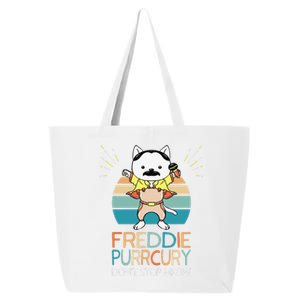 Dont Stop Meow Freddie Purrcury Funny Cat Music Pun Gift 25L Jumbo Tote