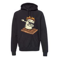 Dabbing Smore Marshmallow Cute Dance Camping Premium Hoodie