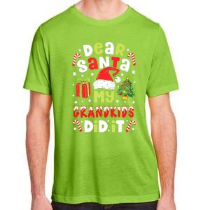 Dear Santa My Grandkids Did It Candy Canes Funny Christmas Adult ChromaSoft Performance T-Shirt