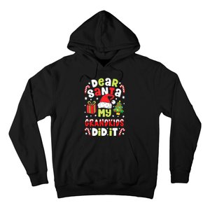 Dear Santa My Grandkids Did It Candy Canes Funny Christmas Hoodie