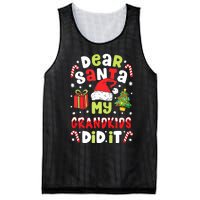 Dear Santa My Grandkids Did It Candy Canes Funny Christmas Mesh Reversible Basketball Jersey Tank