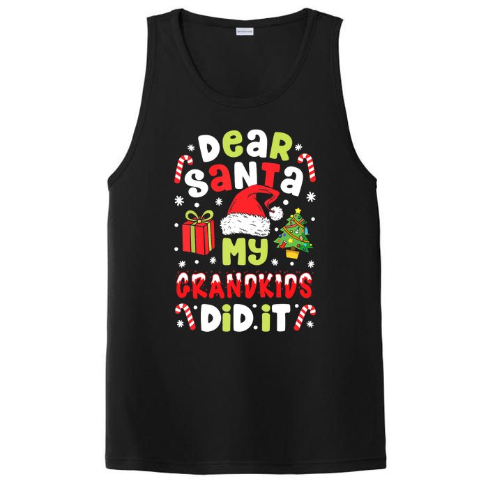 Dear Santa My Grandkids Did It Candy Canes Funny Christmas PosiCharge Competitor Tank