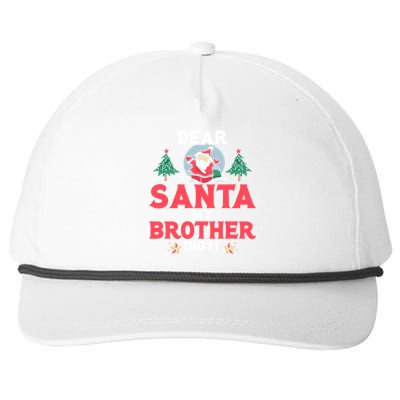 Dear Santa My Brother Did It Cool Gift Snapback Five-Panel Rope Hat