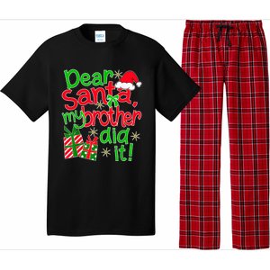 Dear Santa My Brother Did It - Christmas Family Designs Pajama Set