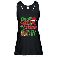 Dear Santa My Brother Did It - Christmas Family Designs Ladies Essential Flowy Tank