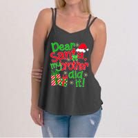 Dear Santa My Brother Did It - Christmas Family Designs Women's Strappy Tank