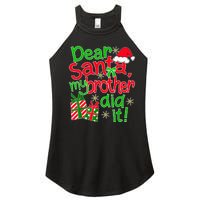 Dear Santa My Brother Did It - Christmas Family Designs Women's Perfect Tri Rocker Tank