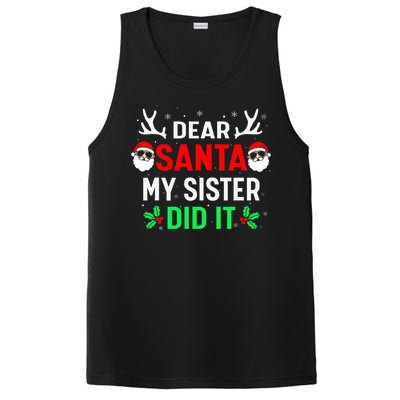 Dear Santa My Sister Did it Funny Christmas PosiCharge Competitor Tank