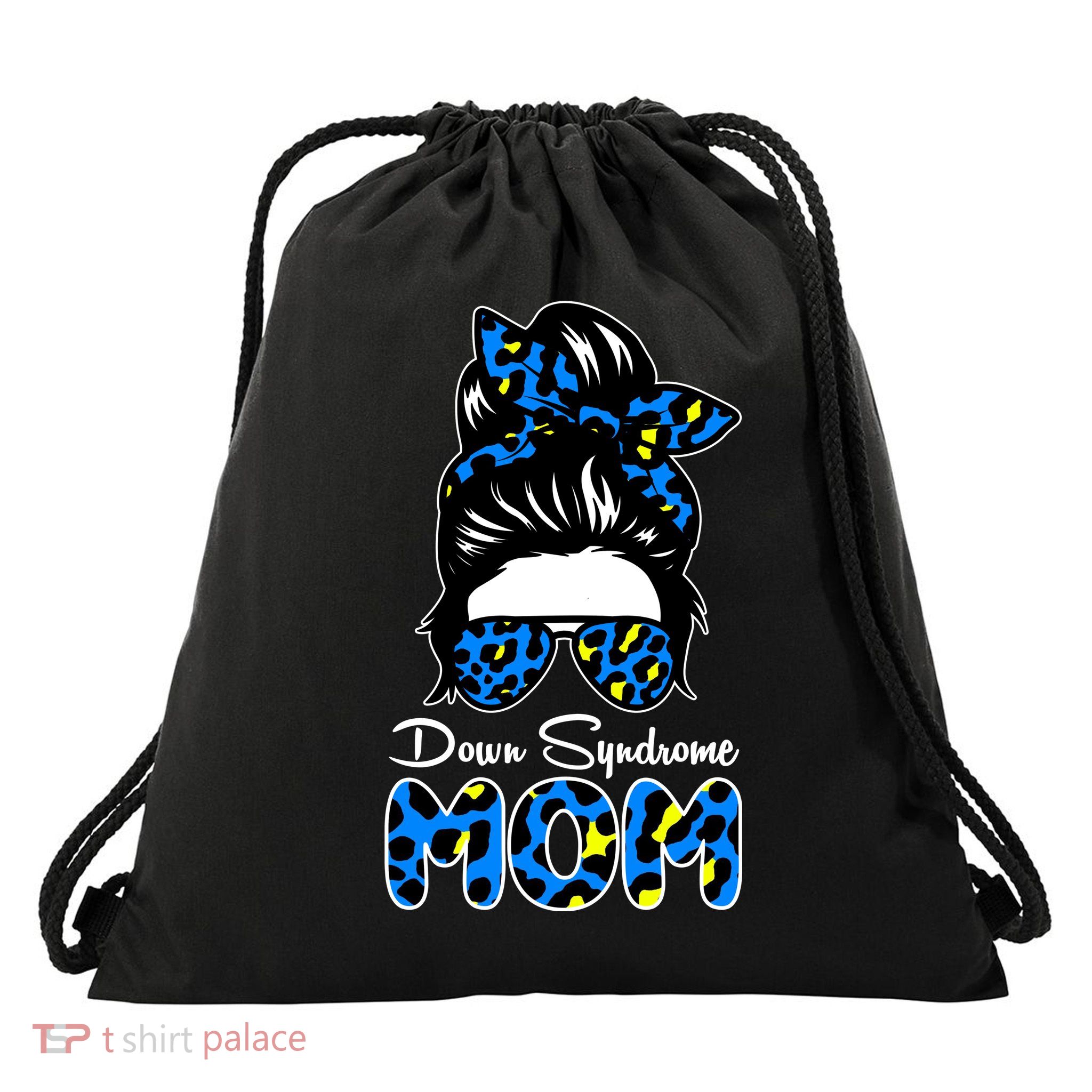 Down Syndrome Mom Hair Bun Drawstring Bag